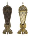 A Pair of Victorian Brass FanForm Fire Screens
