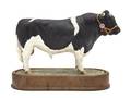 An English Bone China Model of a Bull Doris Lindner for Royal Worcester