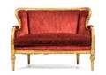A Louis XVI Style Giltwood Settee
