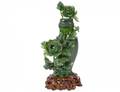 SPINACH JADE VASE AND COVER