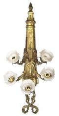 A Louis XVI Style Gilt Bronze FiveLight Sconce