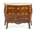 A Louis XVI Style Marquetry and Gilt Bronze Mounted Commode