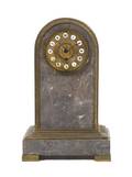 A Louis XVI Style GIlt Bronze and Marble Clock Case