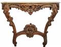 ROCOCO STYLE CARVED FRUITWOOD CONSOLE TABLE