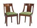 Three Empire Style Mahogany Barrel Back Chairs