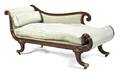 An Empire Style Gilt Bronze Mounted Chaise