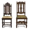 Two Renaissance Revival Side Chairs