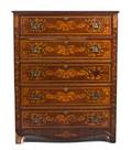 A Continental Marquetry Chest of Drawers