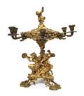 A Continental Gilt Bronze Figural Centerpiece