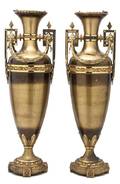 A Pair of Neoclassical Gilt Metal Vases