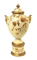 A Continental Porcelain Covered Urn