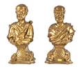 Two Giltwood Busts of Gentlemen