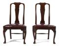 A Pair of Queen Anne Walnut Side Chairs