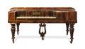 An English Rosewood Spinet Piano Collard  Collard