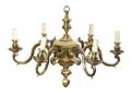 A Dutch Baroque Style Bronze SixLight Chandelier