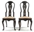 A Pair of Chippendale Style Mahogany Side Chairs