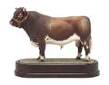 An English Bone China Model of a Bull Doris Lindner for Royal Worcester
