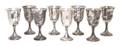 A Set of Eight American Sterling Silver Goblets Randahl Shop