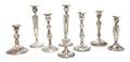 Two Pairs of American Sterling Silver Candlesticks