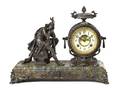 An American Cast Metal Mantel Clock