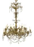 A Louis XV Style Gilt Metal TwentyFiveLight Chandelier