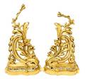 A Pair of Louis XV Style Gilt Bronze Chenets