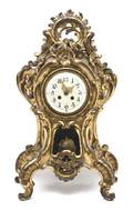 A Louis XV Style Giltwood Mantel Clock