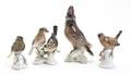 Four German Porcelain Figures of Birds