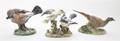 Three Crown Staffordshire Porcelain Figures of Birds JT Jones