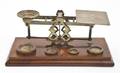 An English Brass and Mahogany Postal Scale S Mordan and Co