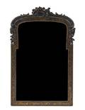A Louis XV Style Ebonized and Parcel Gilt Mirror