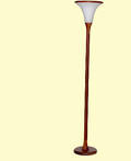 60 Danish Modern Wood Torchiere Floor Lamp
