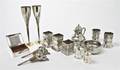 A Collection of Silverplate and Pewter Serving and Decorative Articles