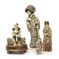 A Group of Four Japanese Ivory Carvings