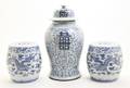 A Chinese Blue and White Lidded Vase