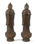 A Pair of Chinese Bronze Figures