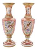 A Pair of Continental Glass Vases