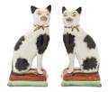 A Pair of Staffordshire Figures of Cats