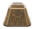 A Tiffany Studios Gilt Bronze Inkwell