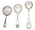 Three Silver and Silverplate Flatware Articles