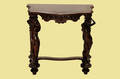 114 Flame Mahogany Figural Small Console Table