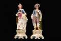 93 Two 19th C Old Paris Style Porcelain Figurines