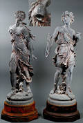 76 Pair of Spelter Figures