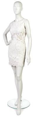 A Bill Blass White Lace Dress
