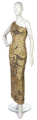 An Yves Saint Laurent Leopard Evening Gown