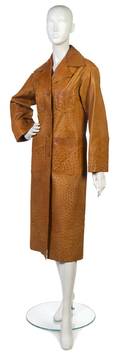 A Lanvin Tan Ostrich Coat