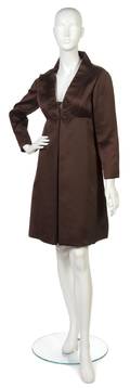 A Geoffrey Beene Brown Satin Jacket Dress