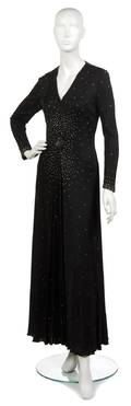 A John Anthony Black Jersey Gown