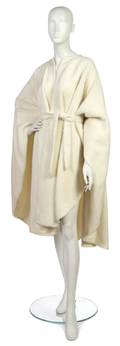 An Agnona Cream Alpaca Wool Cape