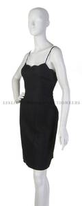 A Carolina Herrera Black Cotton Dress